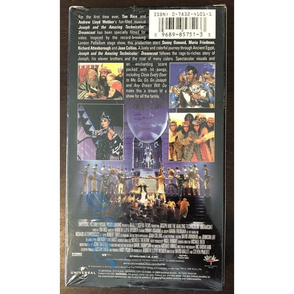 Joseph and the Amazing Technicolor Dreamcoat VHS 2000 Donny Osmond Musical OOP - Picture 2 of 4